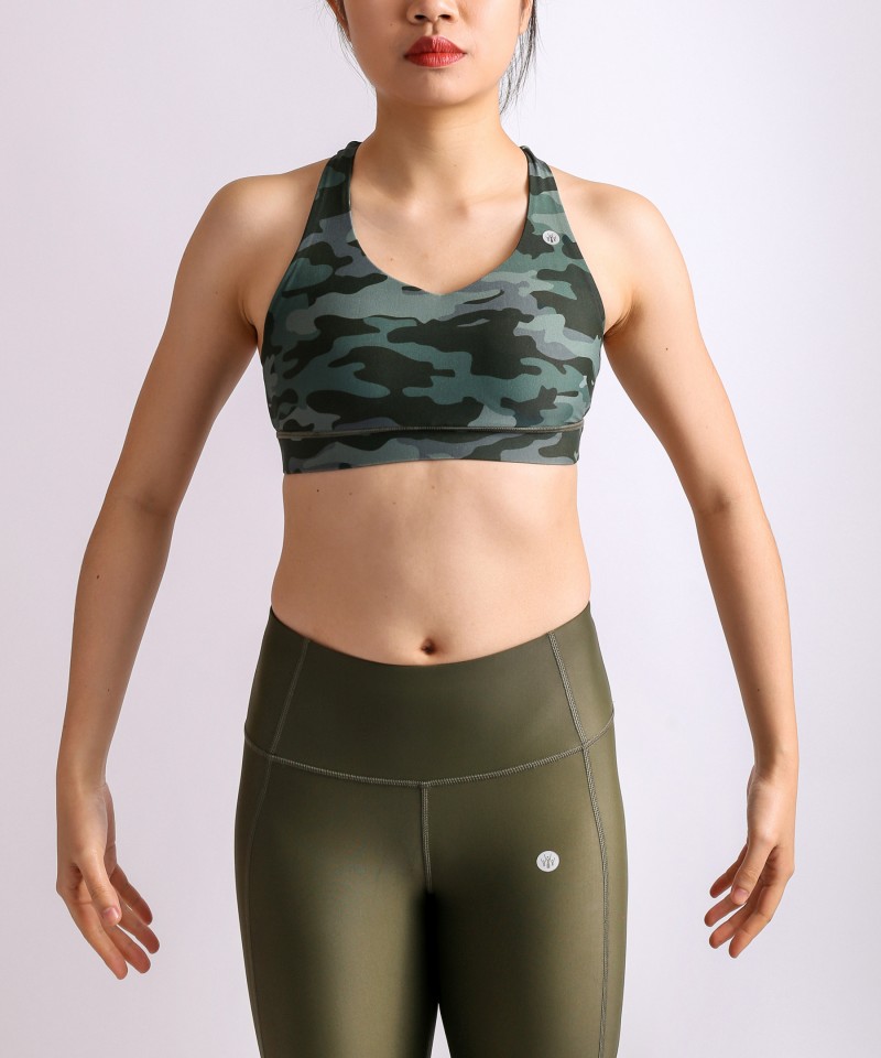 重點在背肌 - 運動內衣・軍綠色迷彩 重點在背肌 - 運動內衣・軍綠色迷彩